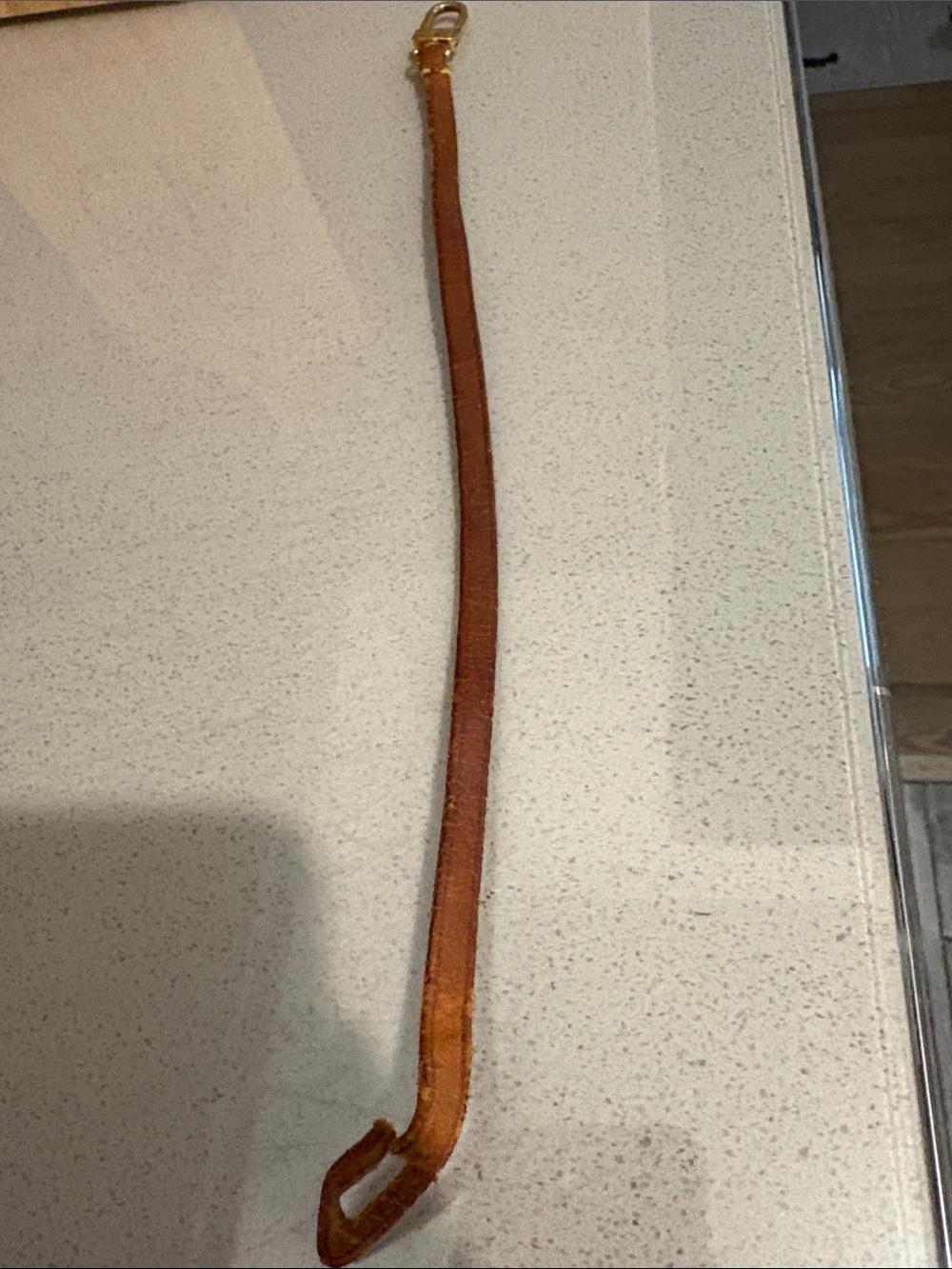 Louis Vuitton tan leather strap with gold clasp